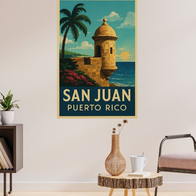 Póster Vintage San Juan Puerto Rico (Salón 3)