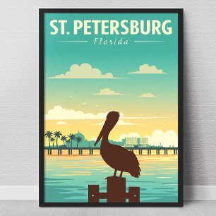 Póster Vintage San Petersburgo Florida