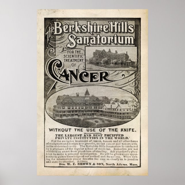 Póster Vintage Sanatorium Ad from 1899 (Frente)