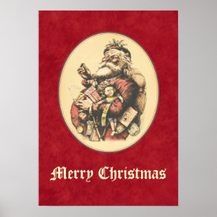 Póster Vintage Santa Claus