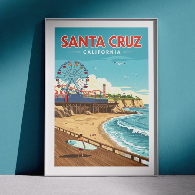 Póster Vintage Santa Cruz California (Subido por el creador)