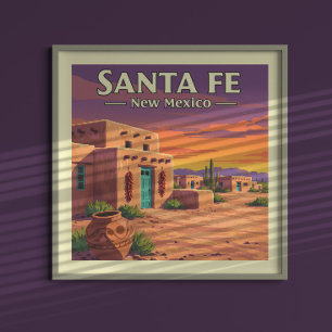 Póster Vintage Santa Fe Nuevo México