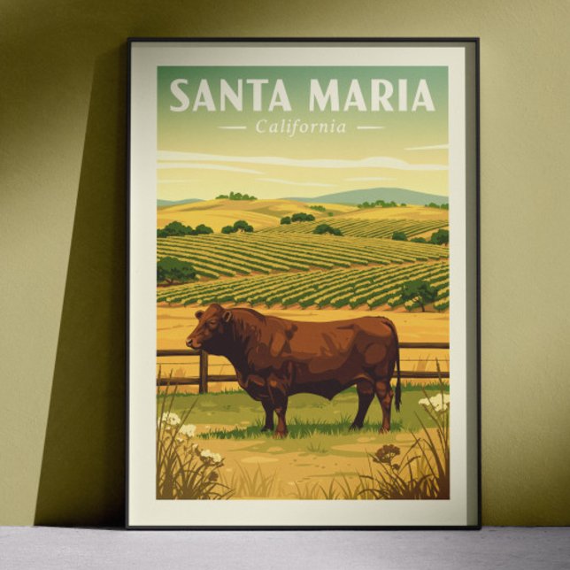 Póster Vintage Santa Maria California (Subido por el creador)