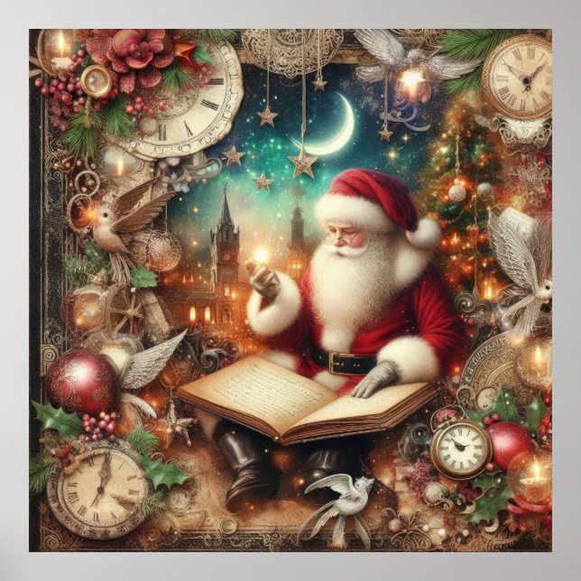 Póster Vintage Santa Poster (Frente)