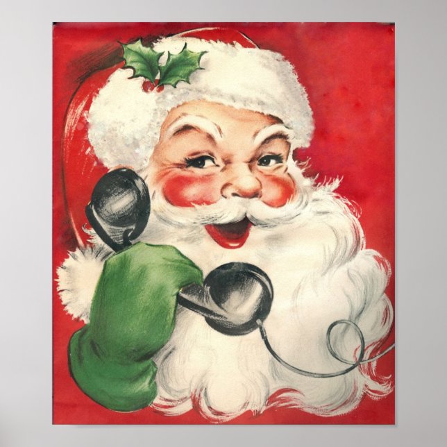 Póster Vintage Santa Poster (Frente)