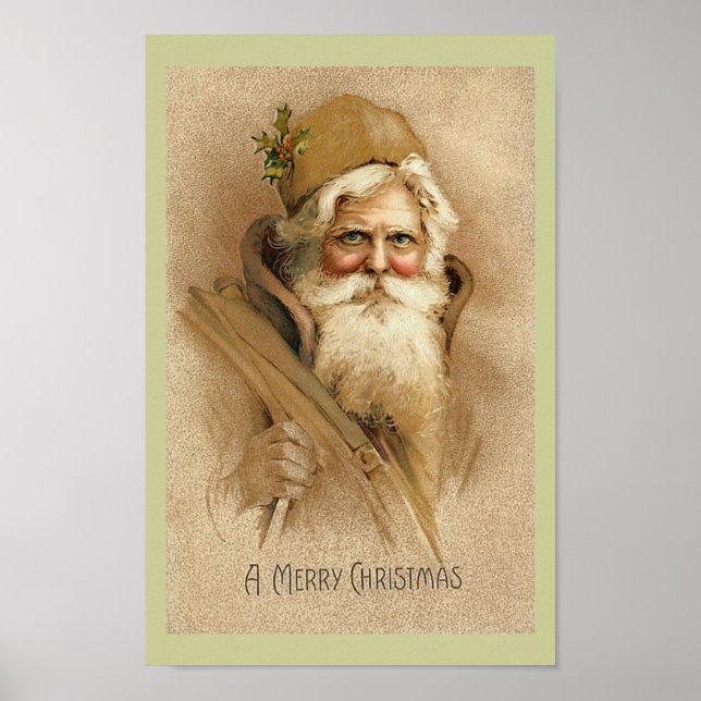 Póster Vintage Santa - Poster de Navidades (Frente)
