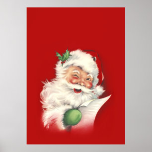 Póster ¡Vintage Santa Retrabajado!