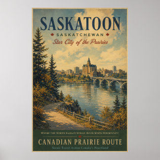 Póster Vintage Saskatoon Star of the Prairies