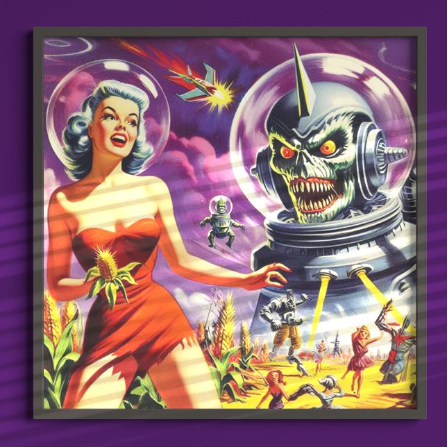 Póster Vintage Sci-Fi Pin Up (Subido por el creador)