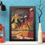Póster Vintage Science Ficción Futurista City Volador Aut<br><div class="desc">Imagen de ficción de ilustracion de viajes y transporte con historietas clásicas retro de ciencia ficción en un entorno urbano con una ciudad del futuro. Los edificios arquitectónicos tienen forma de conos y los vehículos vuelan en el cielo como pájaros mientras las multitudes se mueven a través de la metrópolis....</div>