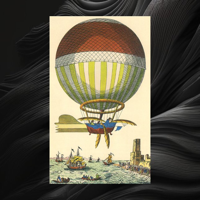 Póster Vintage Science Ficción Steampunk Hot Air Balloon (Subido por el creador)