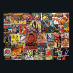 Póster Vintage Science Fiction Movies Collage<br><div class="desc">Vintage Science Fiction Movie Posters Collage Poster Anime Cartoon Comic Fiction Manga</div>