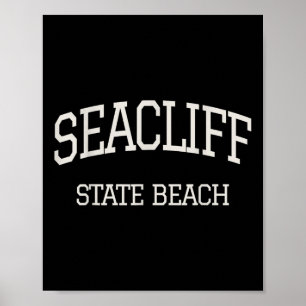 Póster Vintage Seacliff State Beach Monterey Ca Californi