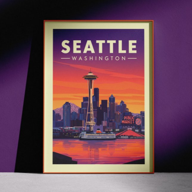 Póster Vintage Seattle Washington (Subido por el creador)