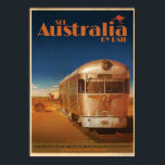 Póster Vintage See Australia By Rail Travel Poster<br><div class="desc">Disponible EXCLUSIVAMENTE a través de la república vintage este es un diseño de edición limitada</div>