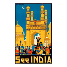 Vintage See India Travel Poster de G.D.Deuskar