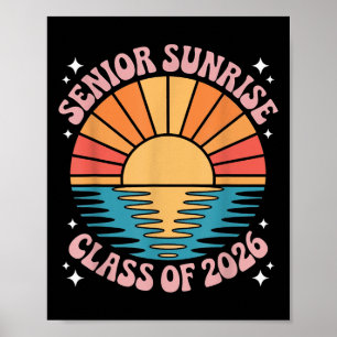 Póster Vintage Senior Sunrise 2026 Seniors Of Cl Graduati