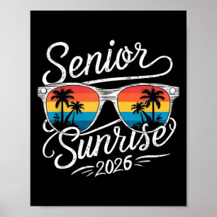 Póster Vintage Senior Sunrise 2026 Seniors Of Cl Graduati