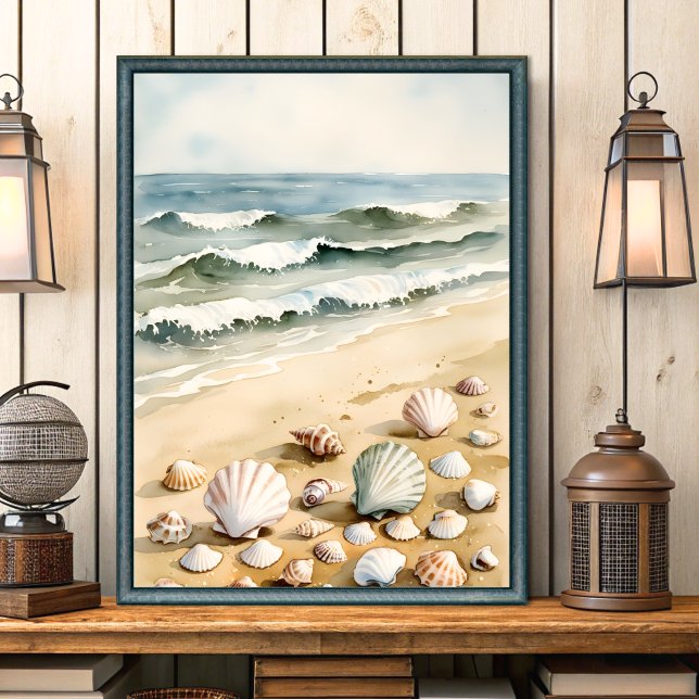 Póster Vintage Shabby Chic Seaside Coastal Wall Art (Subido por el creador)