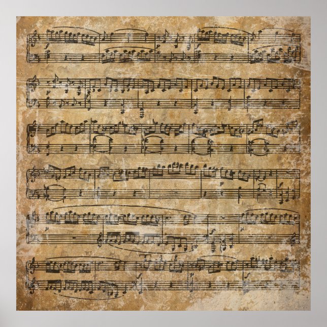 Póster Vintage Sheet Music (Frente)