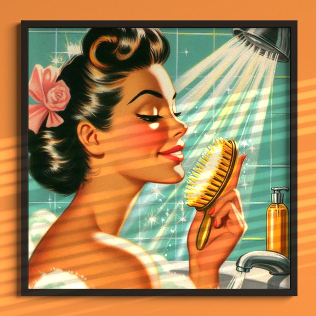 Póster Vintage Shower Pin Up (Subido por el creador)