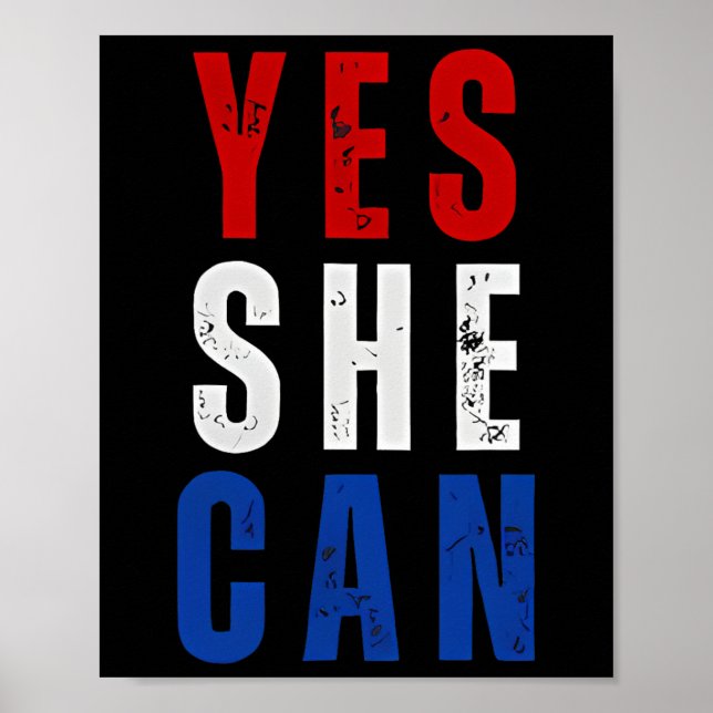 Póster Vintage Sí Puede Kamala Harris 2024 Elecciones (Frente)