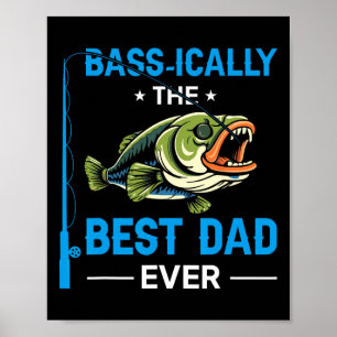 Póster Vintage Sically Mejor Papá Pescador Día del Padre