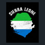 Póster Vintage Sierra Leone Flag Map Men Women Patriotic<br><div class="desc">Vintage Sierra Leone Flag Map Men Women Patriotic Gift. Perfect gift for your dad,  mom,  papa,  men,  women,  friend and family members on Thanksgiving Day,  Christmas Day,  Mothers Day,  Fathers Day,  4th of July,  1776 Independent day,  Veterans Day,  Halloween Day,  Patrick's Day</div>