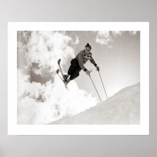 Póster Vintage ski  image, Tricks on skis