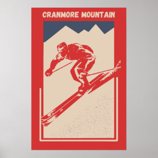 Póster Vintage Ski New Hampshire Resort Cranmore Mountain
