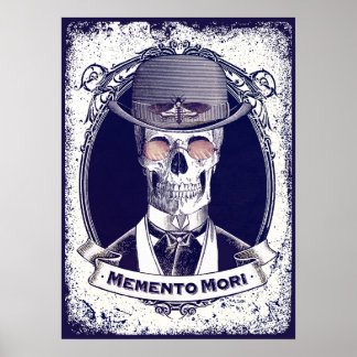 Póster Vintage Skull Memento Mori poster