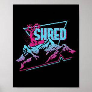 Póster Vintage Snowboard Clothing 80s 90s Retro Snowboard