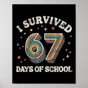 Póster Vintage Sobreviví 67 Días De Maestros De Escuela E