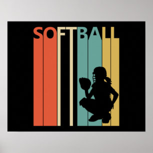 Póster Vintage Softball