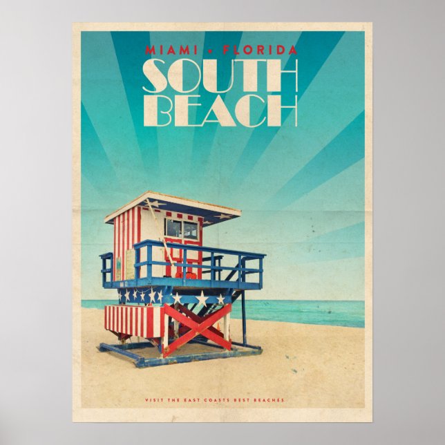 Póster Vintage South Beach Florida (Frente)