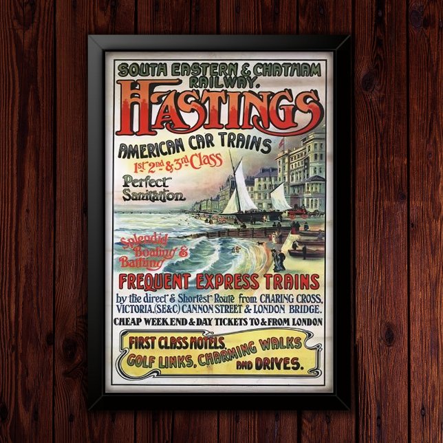 Póster Vintage South Eastern Railway Travel Advertising (Subido por el creador)