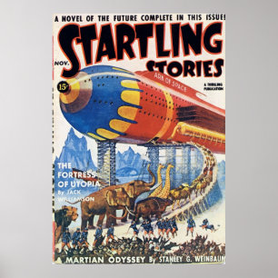 Póster Vintage Startories Pulp Magazine cubierta