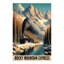 Vintage Steam Train en un paisaje montañoso