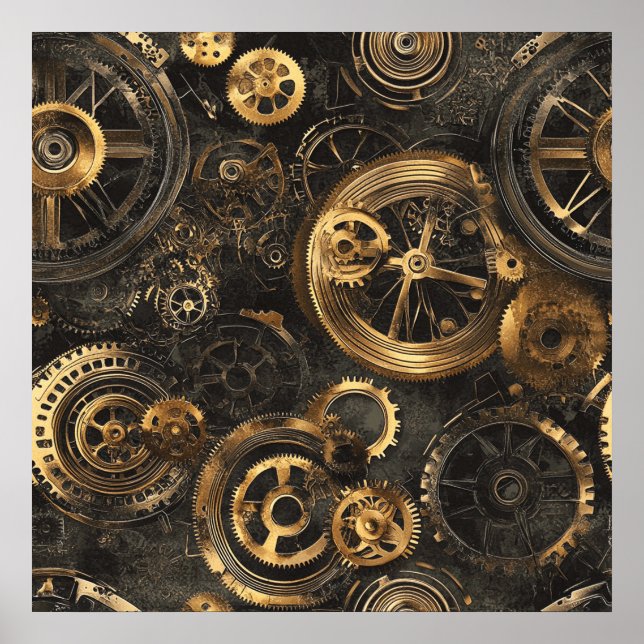 Póster Vintage Steampunk (Frente)