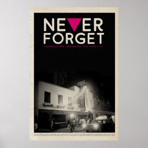 Póster Vintage Stonewall Inn Never Forget Poster