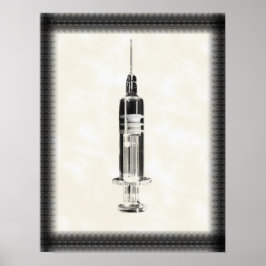 Póster Vintage style syringe