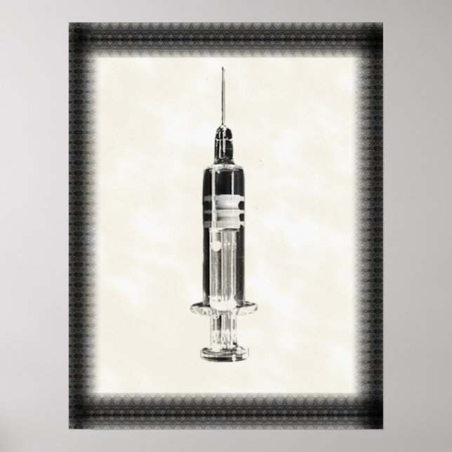 Póster Vintage style syringe (Frente)