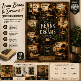 Póster Vintage Sueños de Café