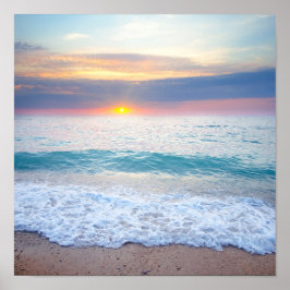 Póster Vintage Sunset Beach Poster