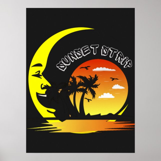 Póster Vintage Sunset Strip  (Frente)
