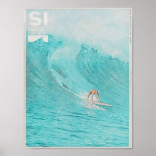 Póster vintage surf magazine cover
