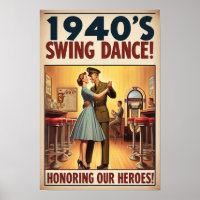 Vintage Swing Dance Saludo al servicio militar