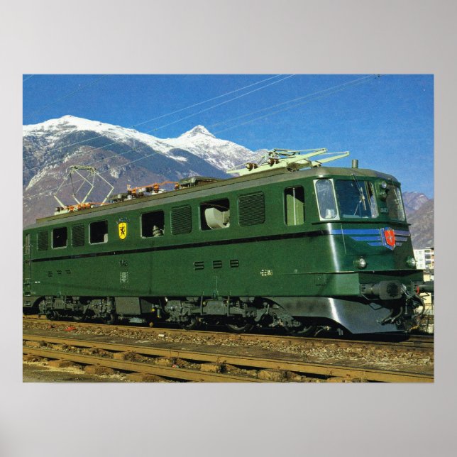Póster Vintage Swiss Locomotive (Frente)