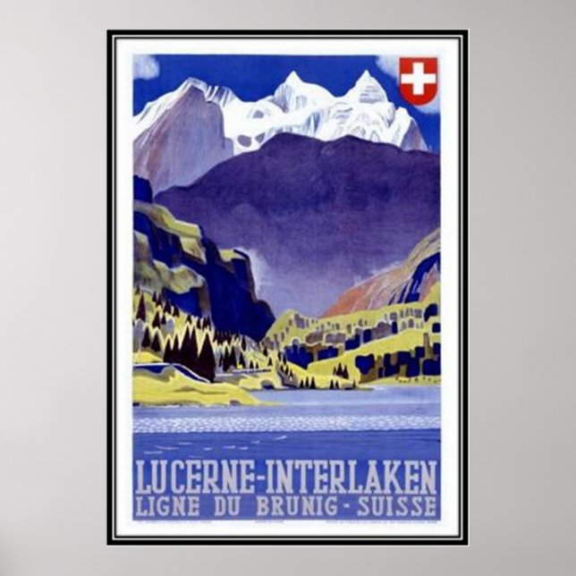 Póster Vintage Switzerland - (Frente)