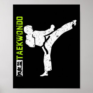 Póster Vintage Taekwondo The Kick